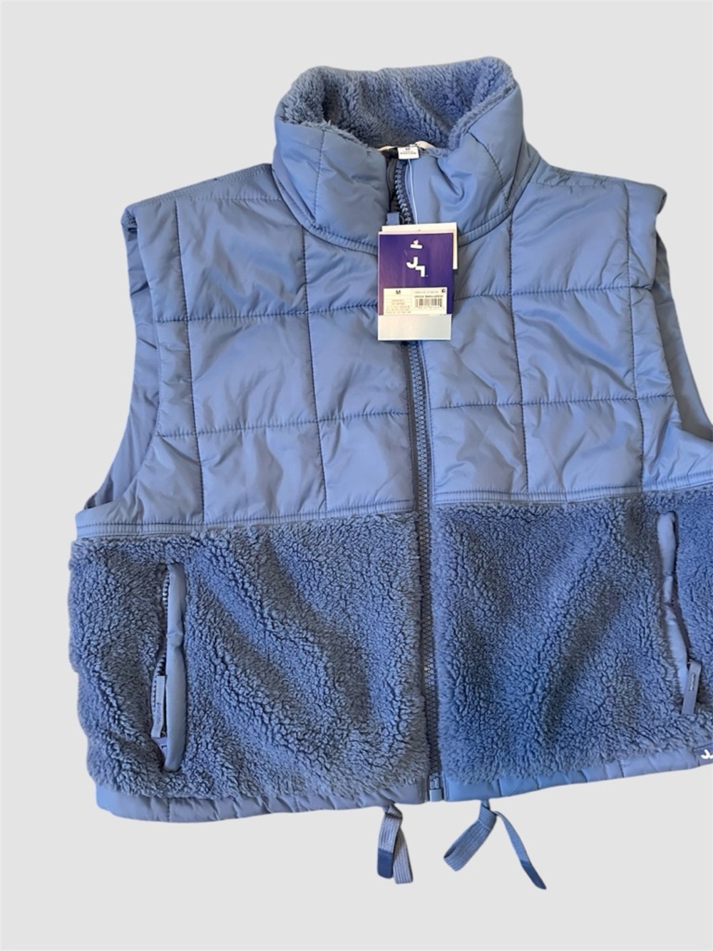JoyLab Blue Quilted & Sherpa Vest